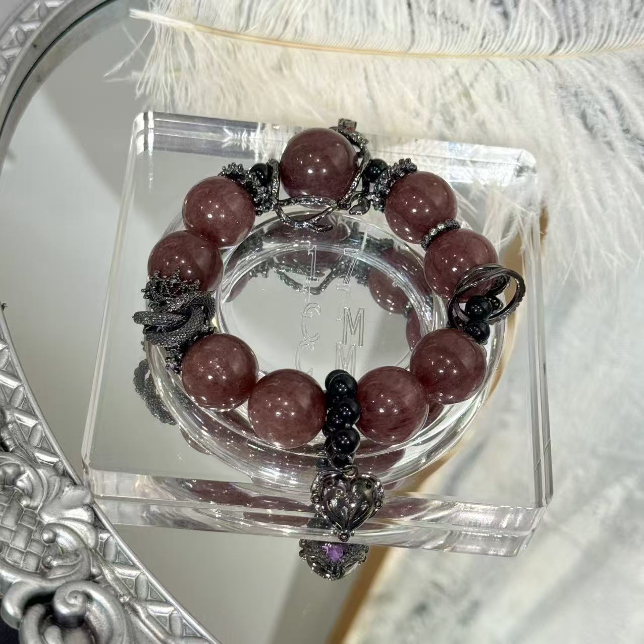 Straw berry quartz DIY bracelet(16mm)