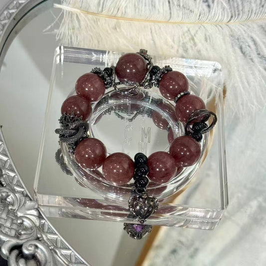 Straw berry quartz DIY bracelet(16mm)