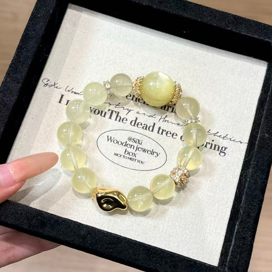 Citrine with yellow lepidolite