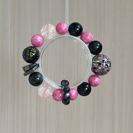 Rhodonite with lacquer