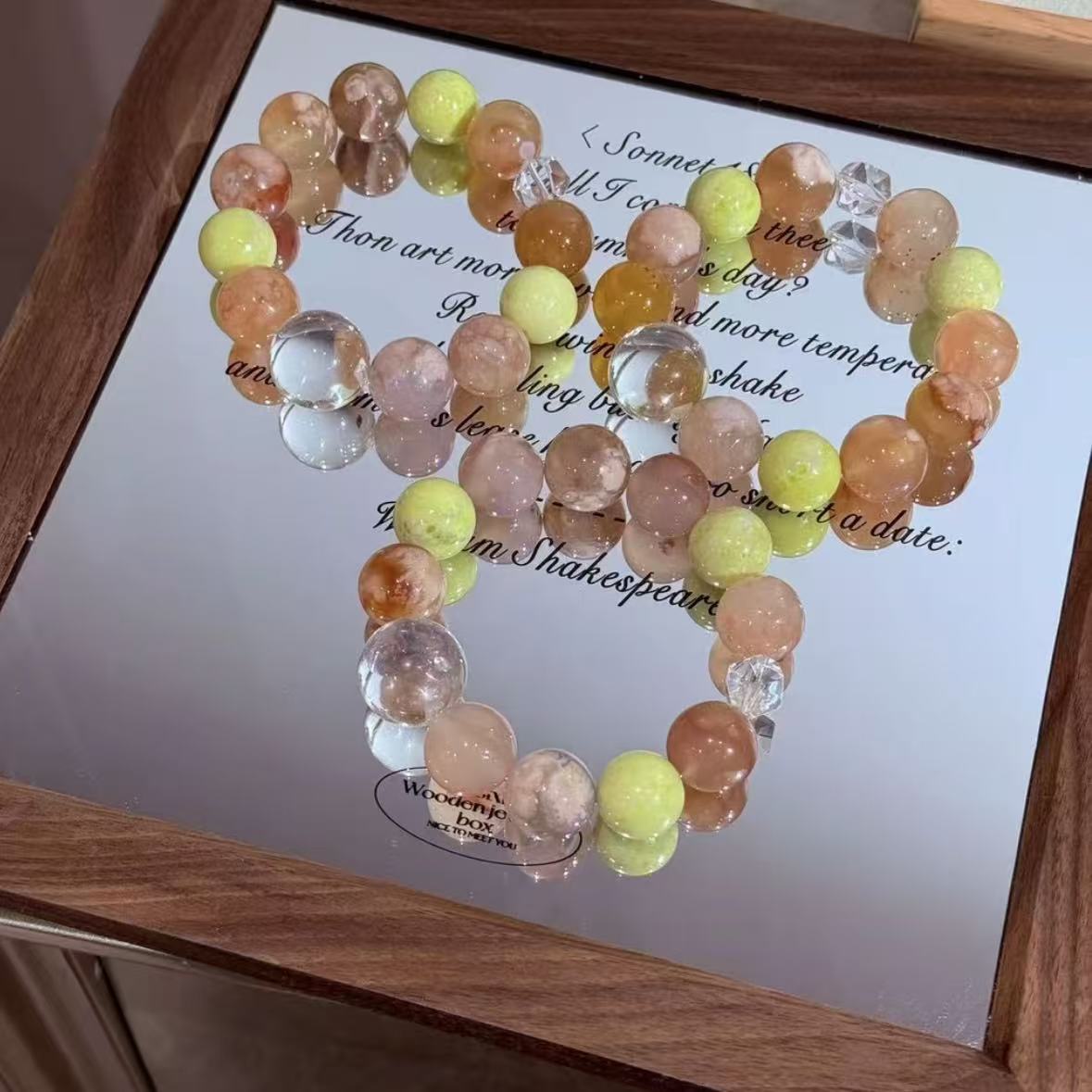 Flower agate with green jade