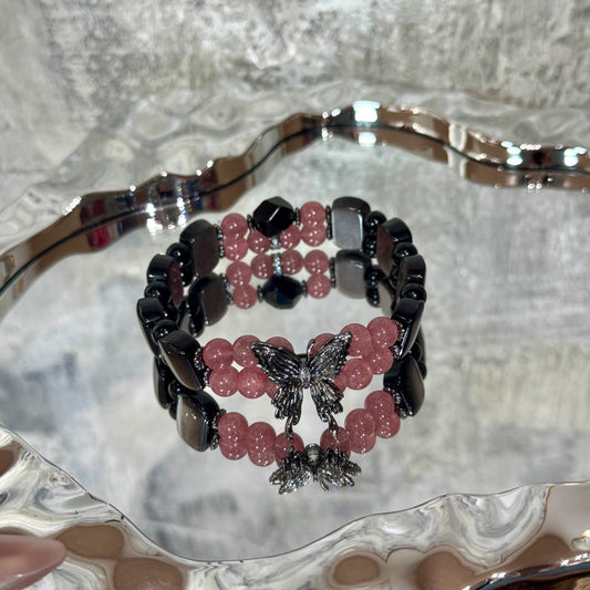 Obsidian soft bangle