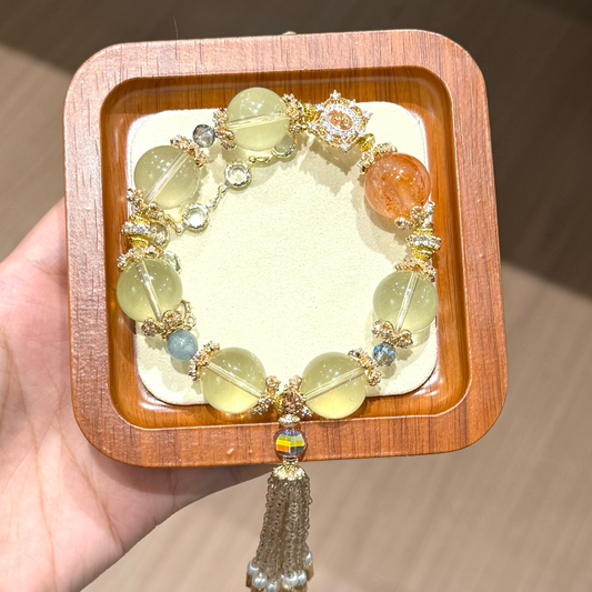 Citrine with fire quartz