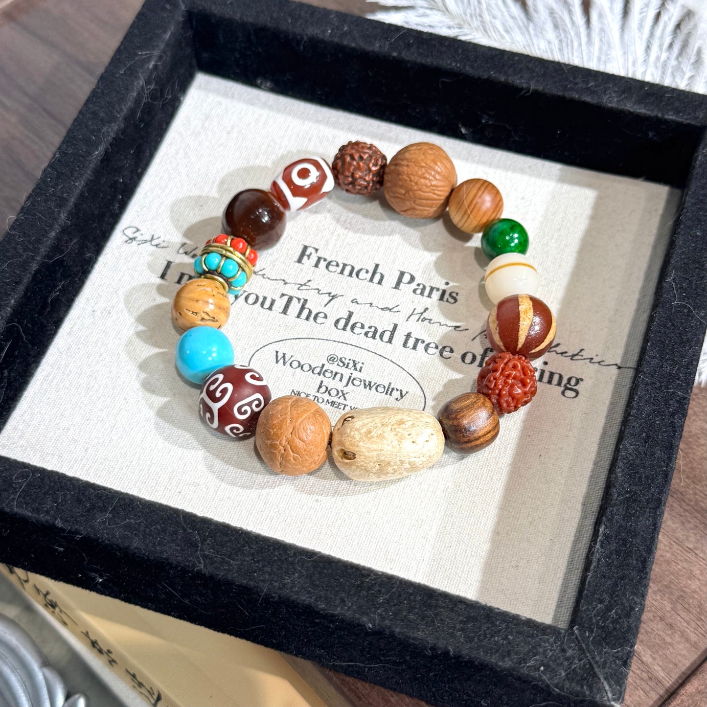 wooden collectible bracelet