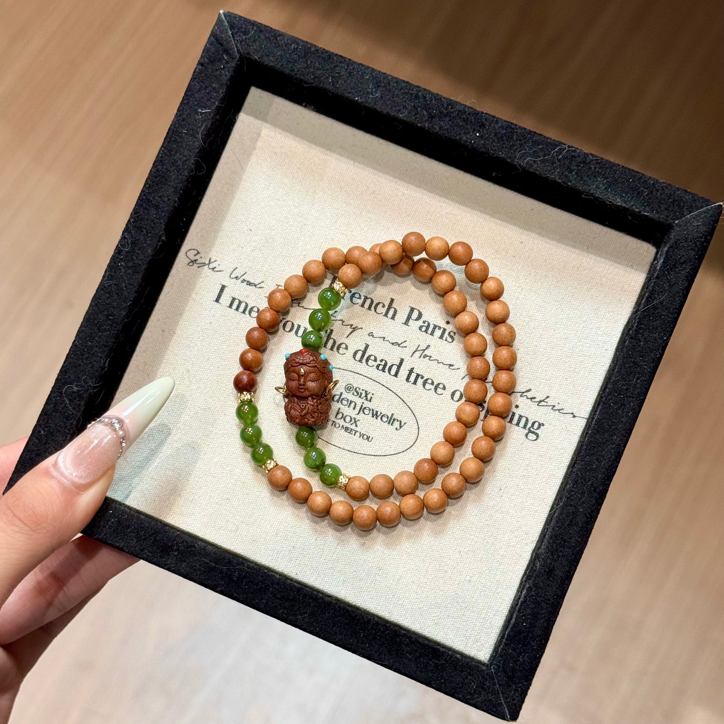 Buddha(wooden)2 circle bracelet