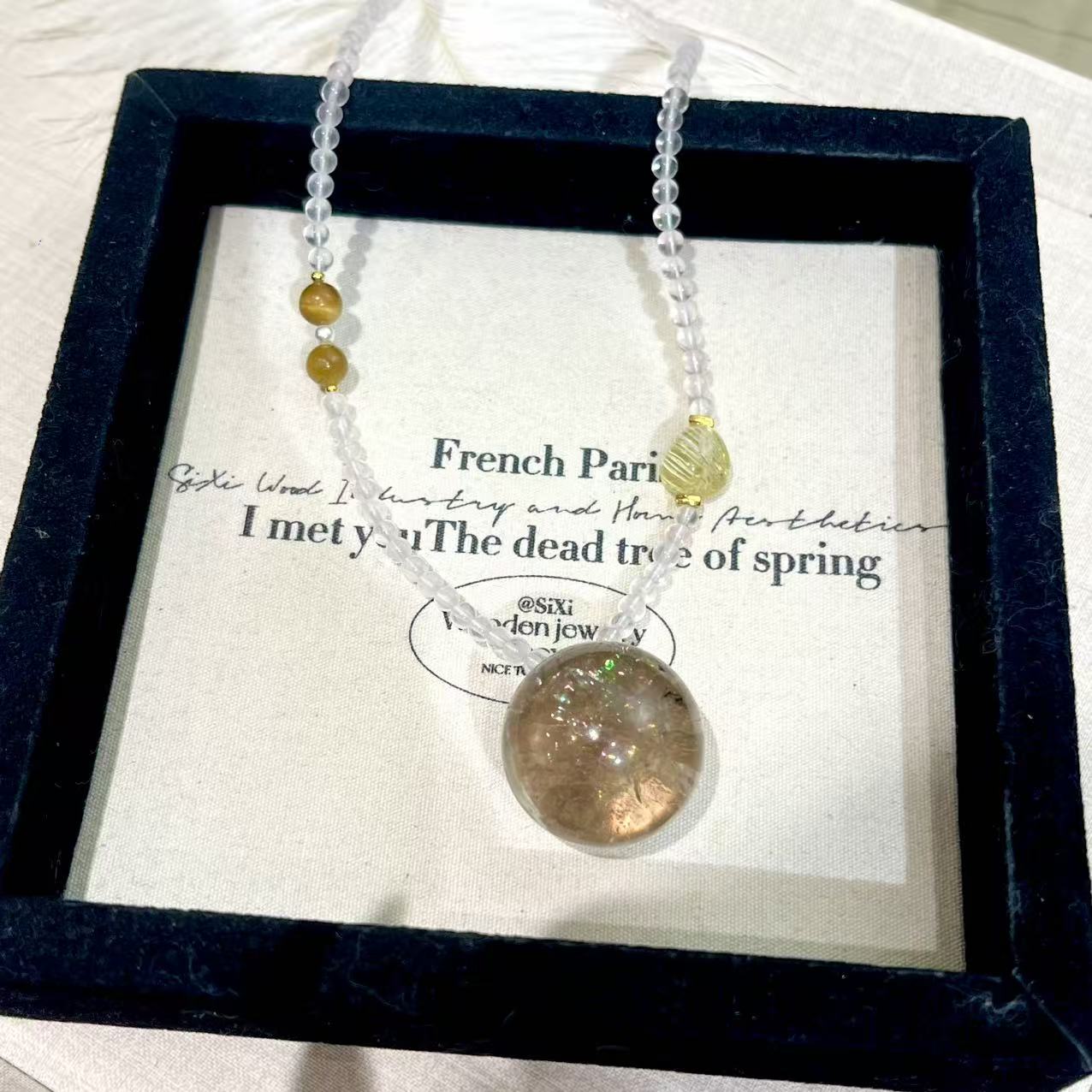 Smokey quartz necklace