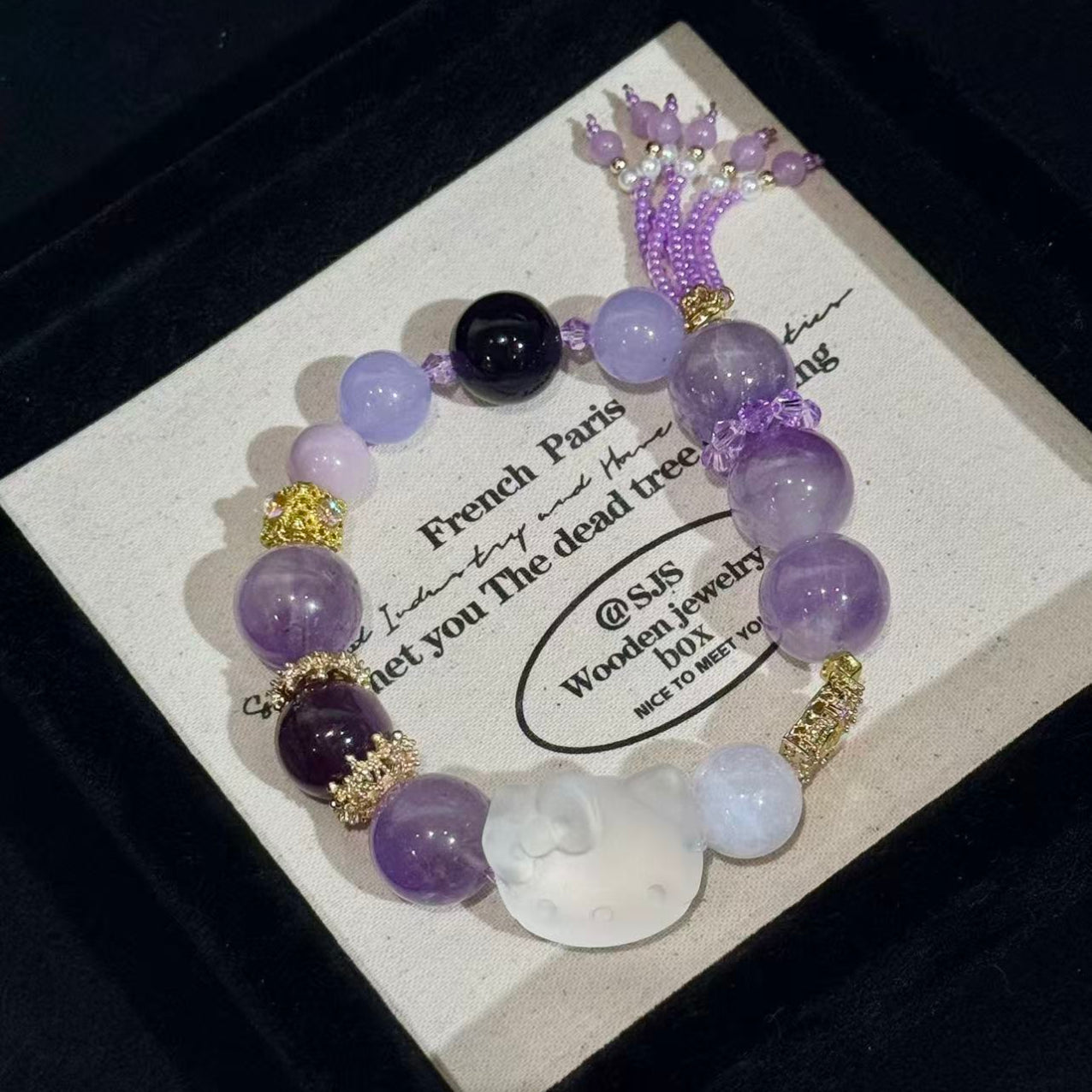 Amethyst with Kitty(clear quartz)
