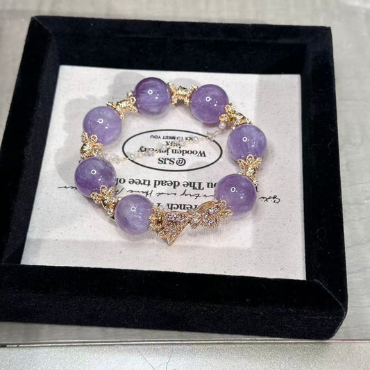 Amethyst with bow tie