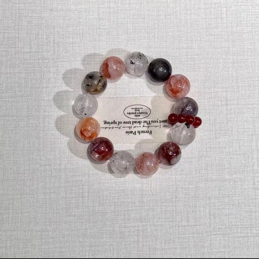 Herkimer with fire quartz