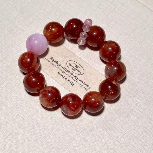 Fire quartz with kunzite