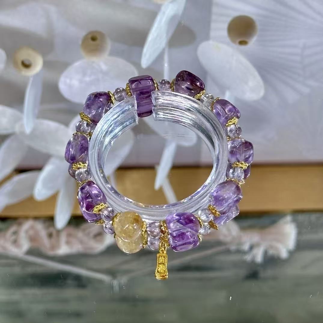 jelly bean shape amethyst