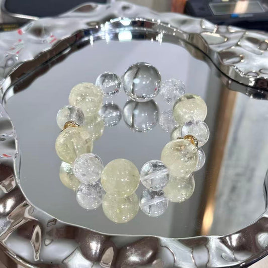 Citrine with clear quartz